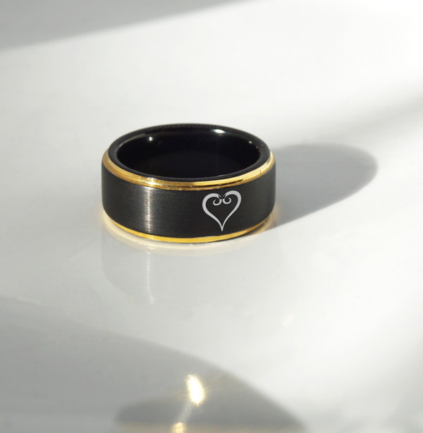 18k gold tungsten hotsell kingdom hearts ring